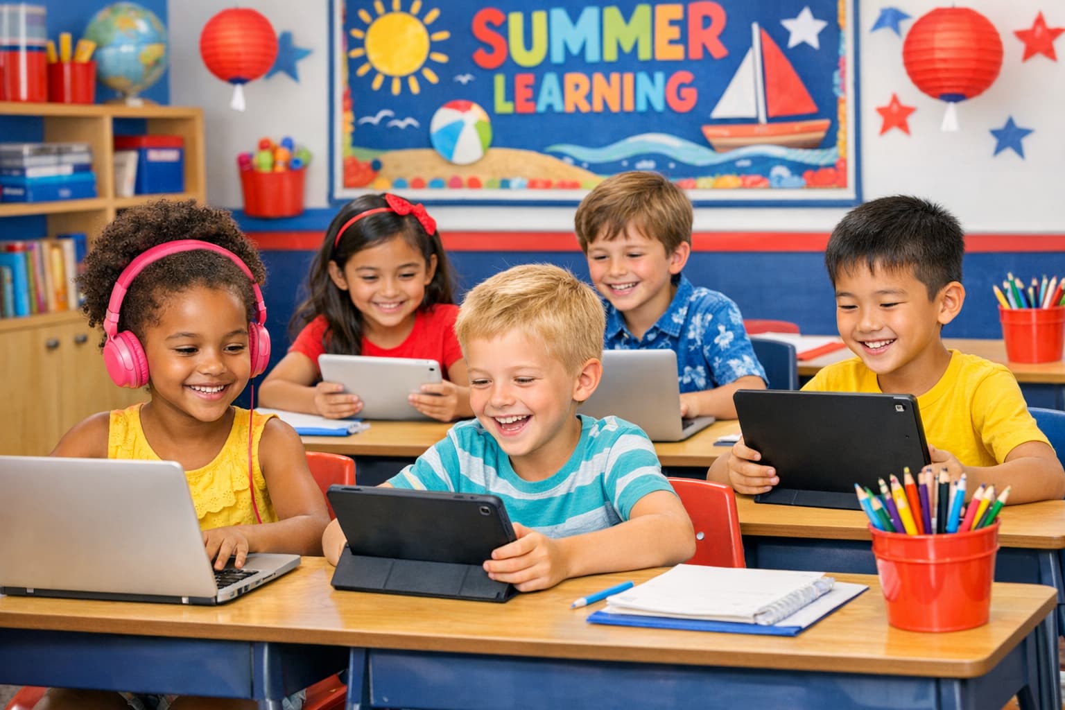 Young students excited about online summer programs at True Success