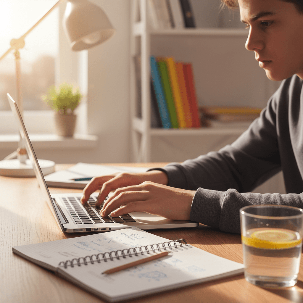 Students engaging in an online summer educational class